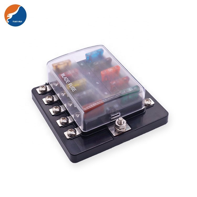Universal Car Boat 4 6 10 Way Circuit Standard ATO ATC Blade Fuse Box Holder Block With LED Warning