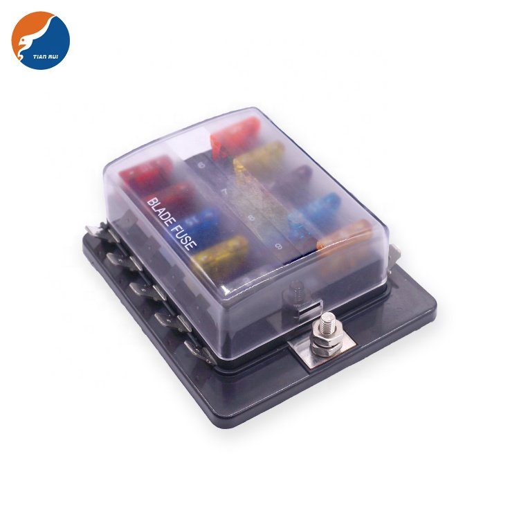 Universal Car Boat 4 6 10 Way Circuit Standard ATO ATC Blade Fuse Box Holder Block With LED Warning