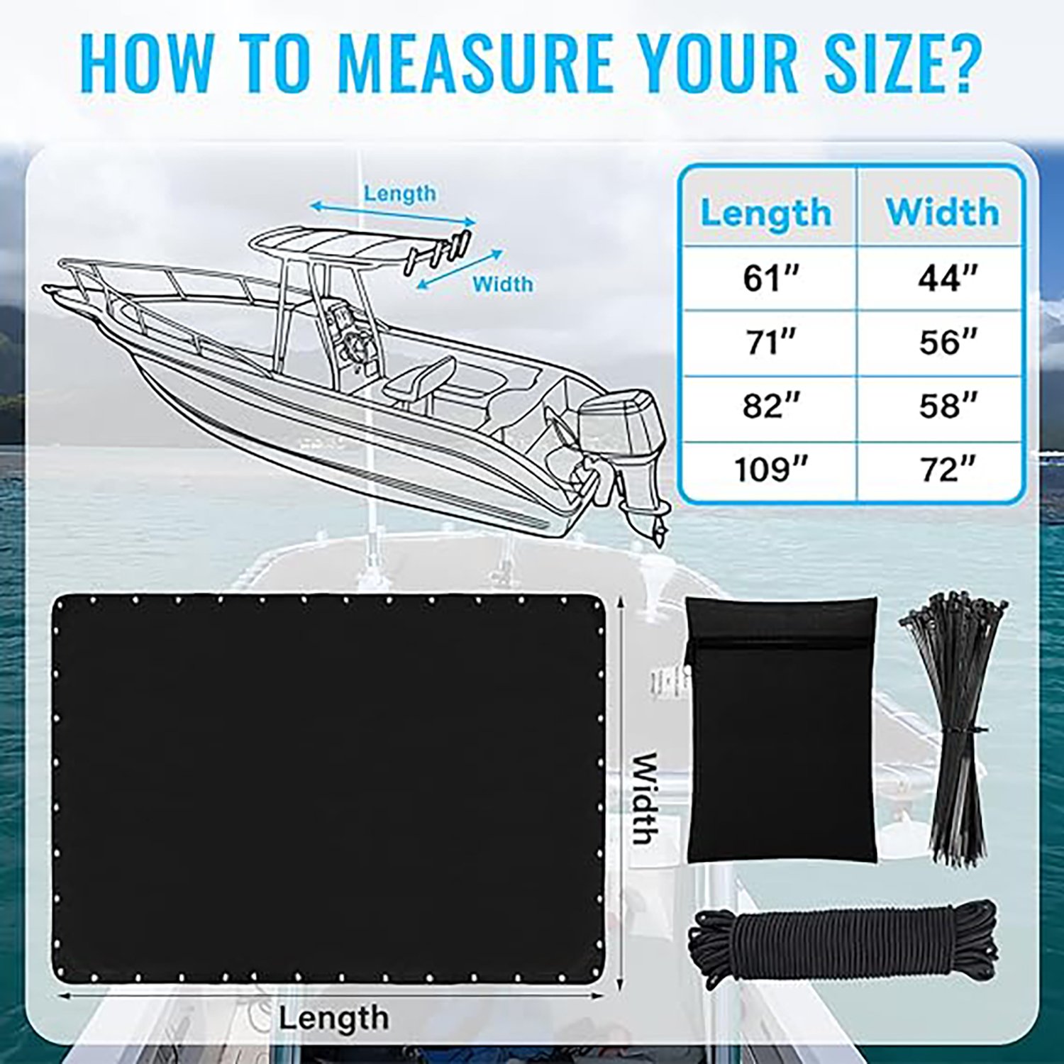 Factory Custom Heavy Duty Waterproof Marine Grade 600 D Boats Cover Bimini Shade Top Replacement Canvas for Center Console Boat