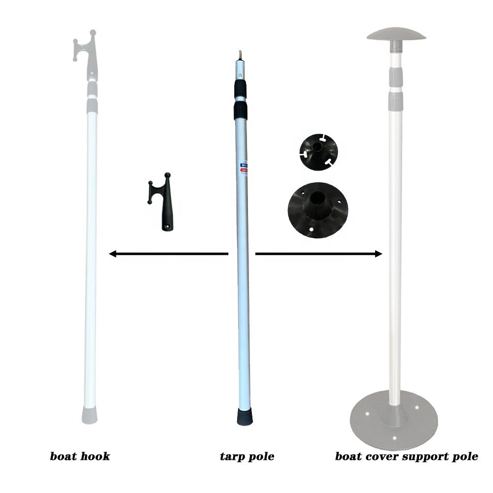 Qiyun Telescopic Boat Hook with Aluminum Telescoping Pole for Hanging Christmas Lights