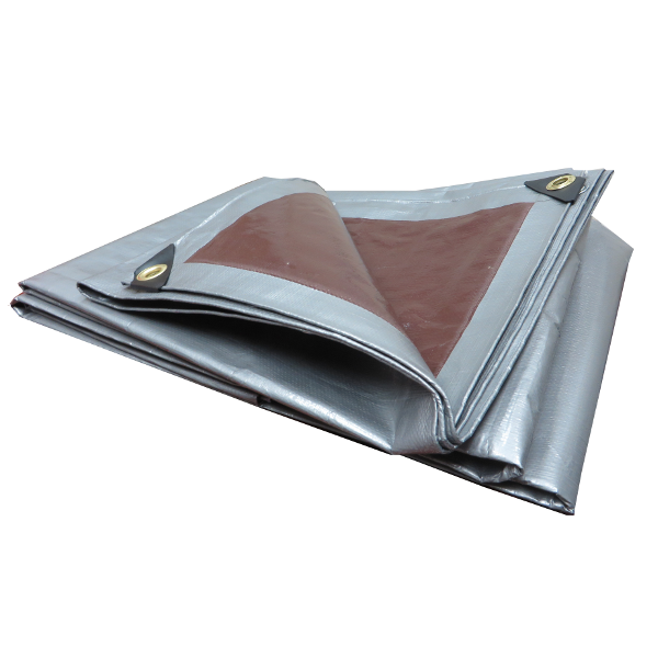 9m X 6m Brown PE Tarpaulin PE Tarp for Outdoor Tarps