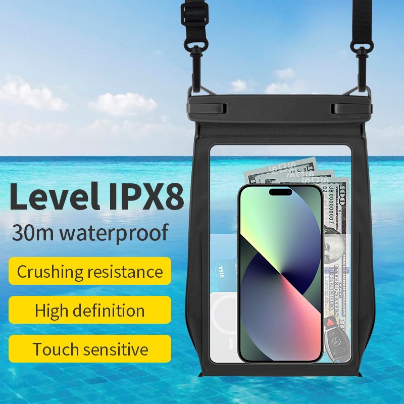 Universal Swimming Beach Waterproof Pouch Cell Phone Dry Bag Outdoor Underwater Large Travel Mobile Phone Pouch With Lanyard