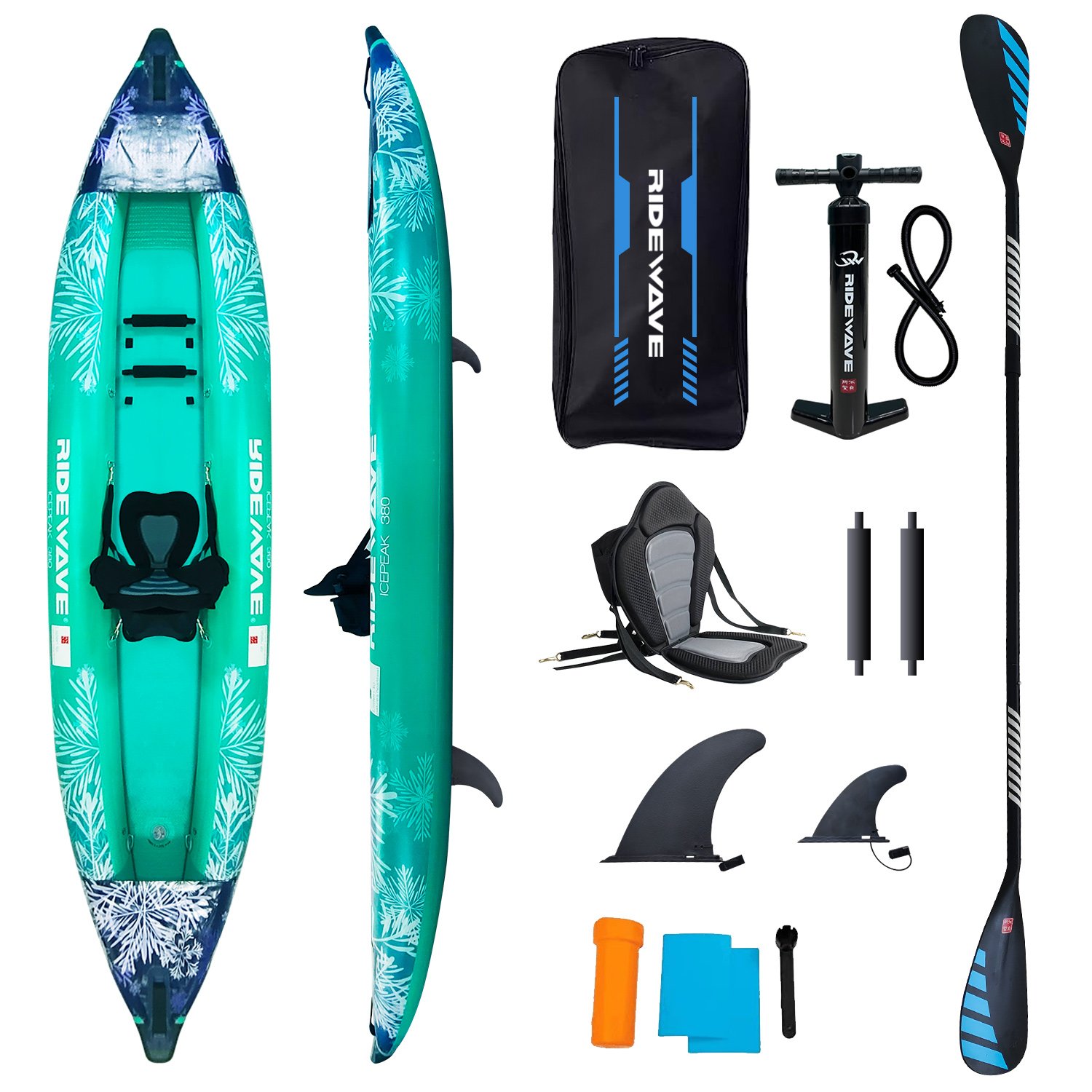 Customized Inflatable Paddle Board Cover Waterproof Foot Fishing Inflatable Pedal Canoe Kayak Boat