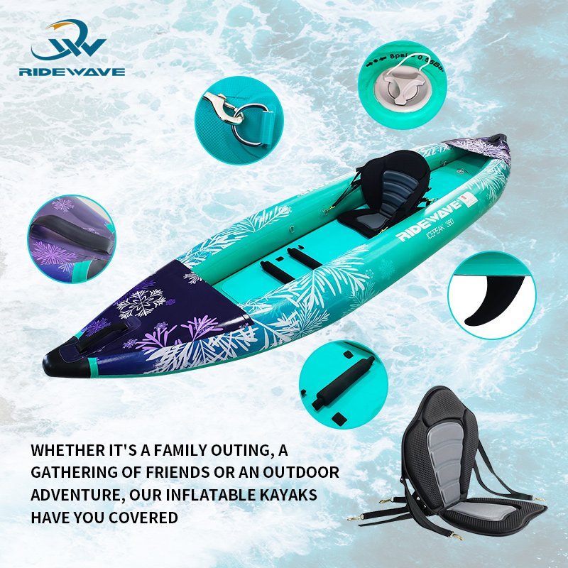 Customized Inflatable Paddle Board Cover Waterproof Foot Fishing Inflatable Pedal Canoe Kayak Boat