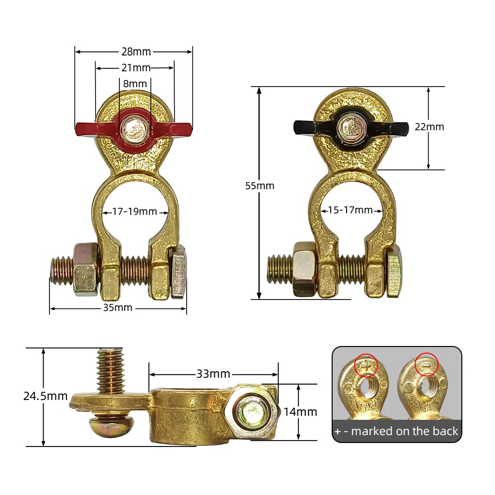 Car Battery Cable 10 AWG Silicone Wire Heavy Duty Battery Terminals Connectors Tin-plated Copper Wire for Inverter Van Car Solar