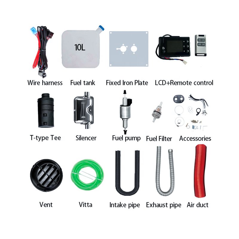 Truck Car Cabin 12 Volt Fuel Heaters 2kw 5kw 8kw diesel Parking air Heater ABS Cover Single Hose Boat Car Van Mini Heating