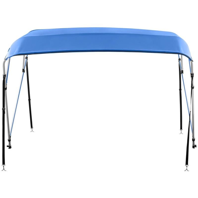 High Quality 4 Bow 243 X 185-198 X 137 cm Cobalt Blue Boat Cover UV Protection Bimini Top