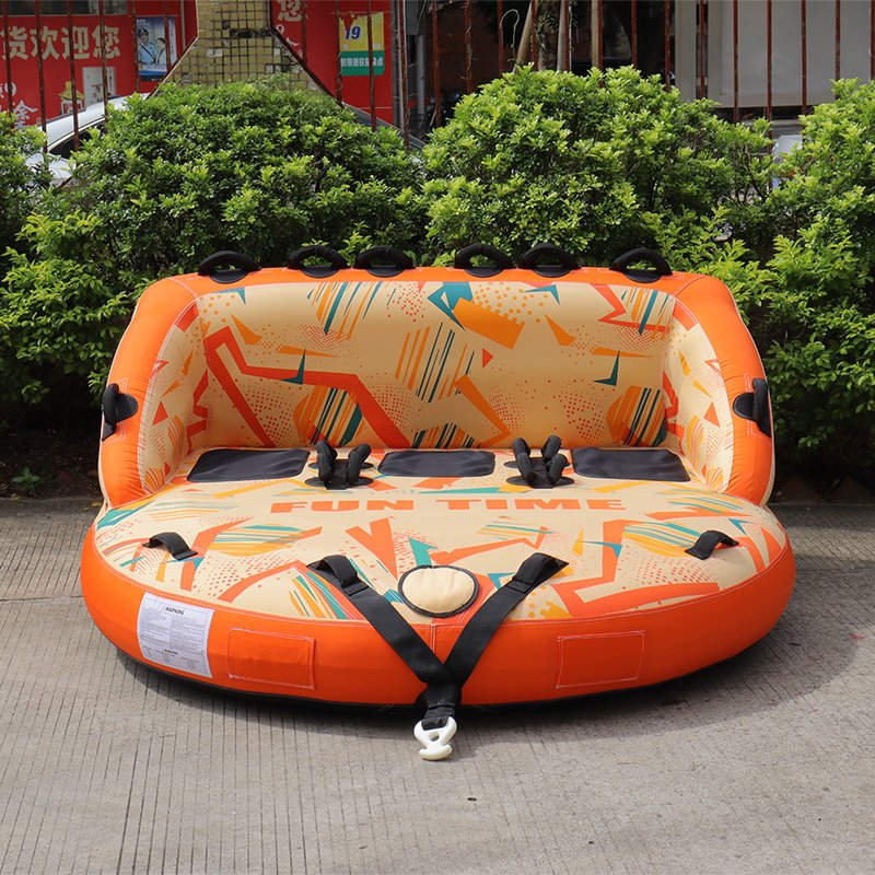 New on Stock FUNTIME Watersport Inflatable Towable Tubes - 3 Person Towable Water Tube Inflatables for Boat to Pull