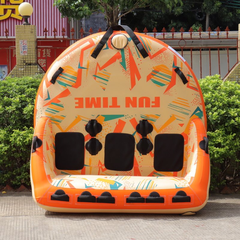 New on Stock FUNTIME Watersport Inflatable Towable Tubes - 3 Person Towable Water Tube Inflatables for Boat to Pull