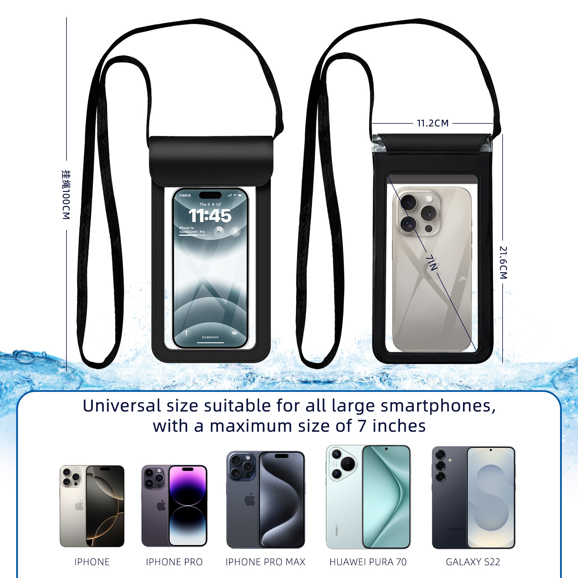 Waterproof Swimming Bag Underwater Cell Phone Bags Case Cover For Beach Boat Sports