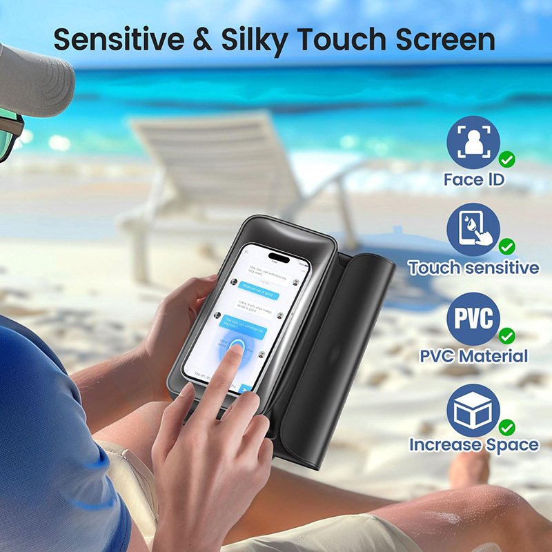Wholesale IP68 Waterproof Cell Phone Cross Bag Custom LOGO Dry Mobile Phone Bag Pouch for Water Sports