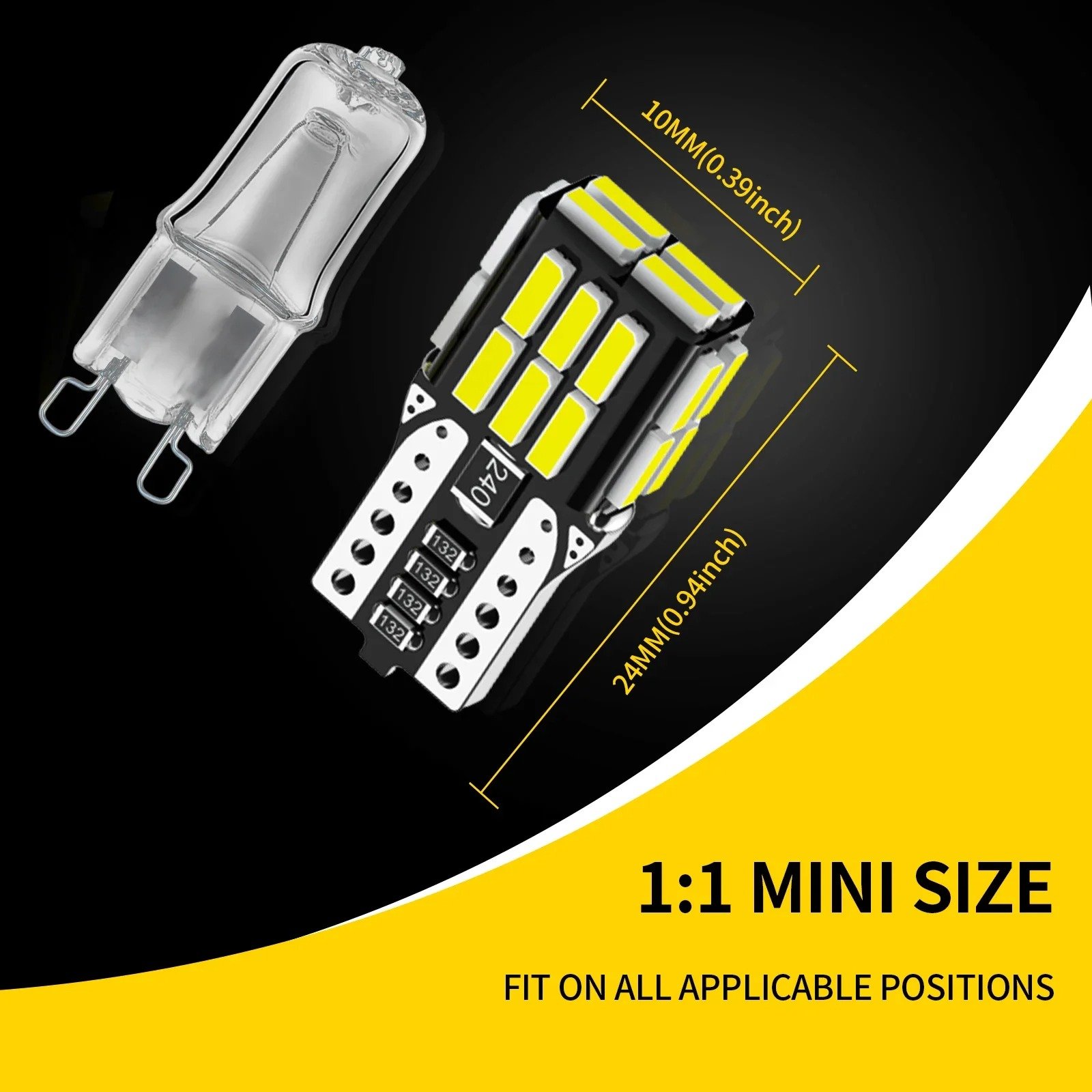 12V 6000K 14 LED Interior Car Light Bulbs Replacement for Dome Map Door Courtesy Trunk Parking License Plate Lights