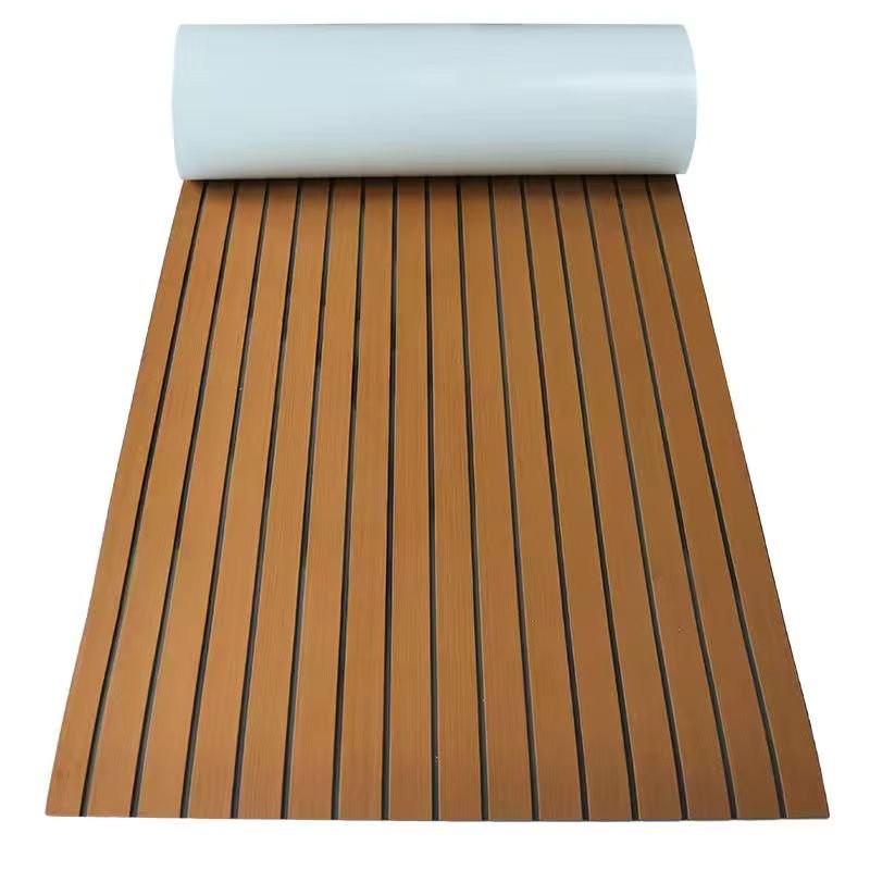 Waterproof Durable EVA Synthetic Teak Brushed Outdoor RV Boat Yacht Flooring Marine Foam Deck Covering for Boats and Yachts