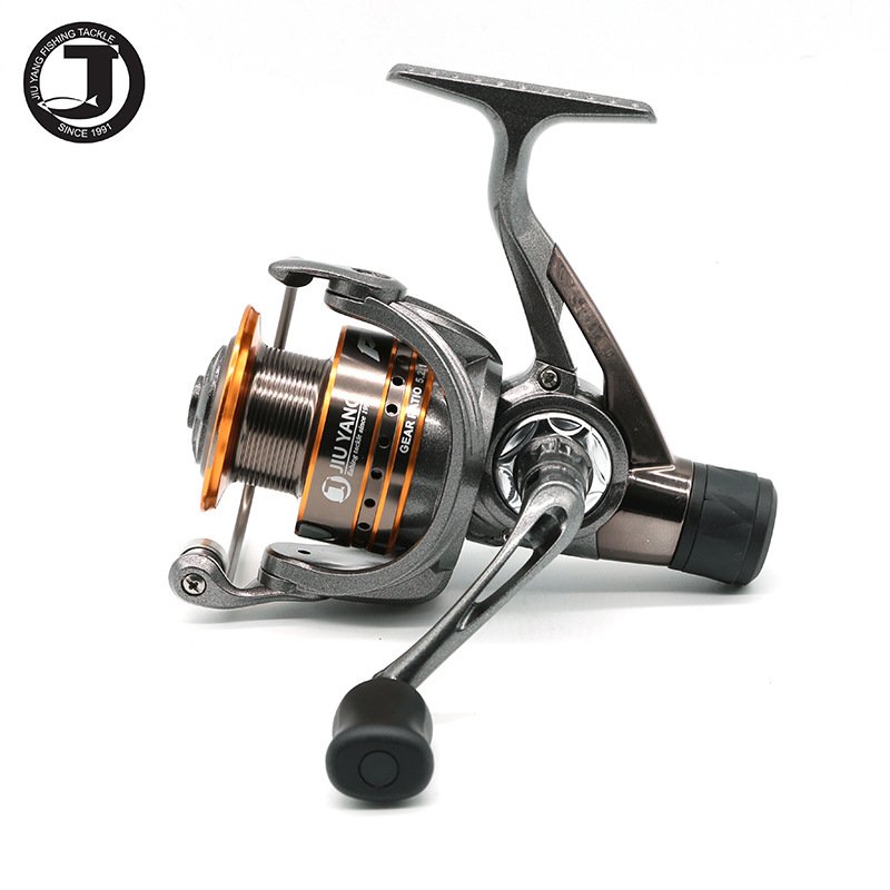 JR2000 Durable Plastic Aluminium Trolling Spinning Reel for Left Hand Use Graphite Material with Alloy & Fake Bait River Fishing