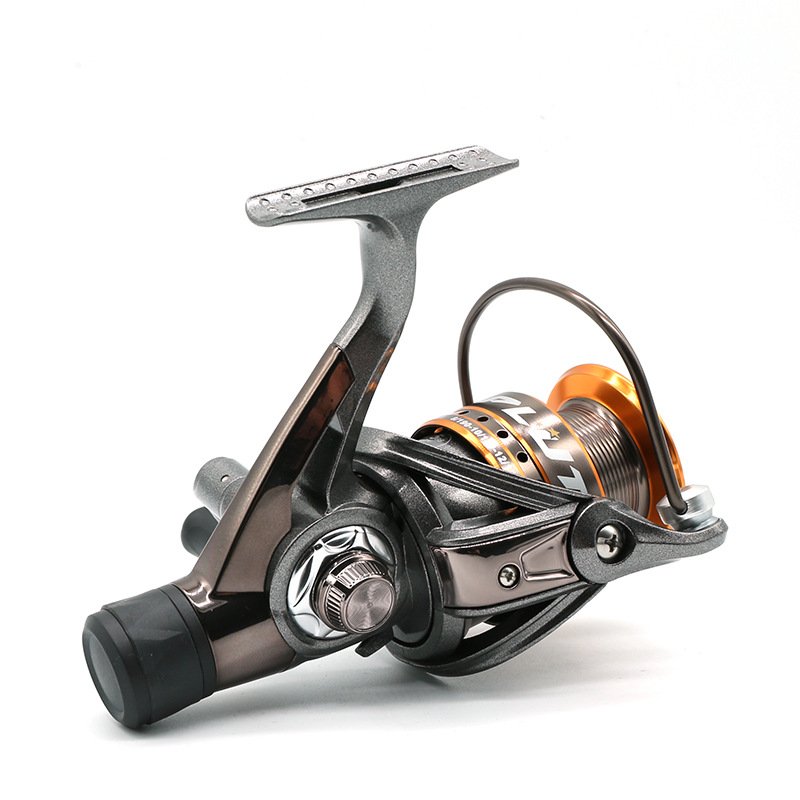 JR2000 Durable Plastic Aluminium Trolling Spinning Reel for Left Hand Use Graphite Material with Alloy & Fake Bait River Fishing
