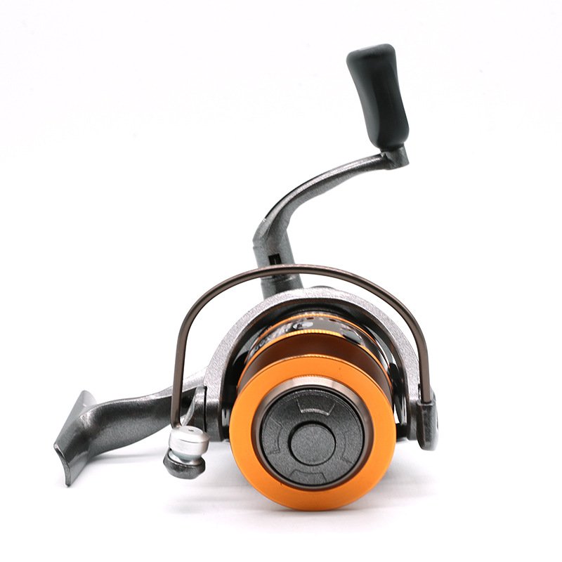 JR2000 Durable Plastic Aluminium Trolling Spinning Reel for Left Hand Use Graphite Material with Alloy & Fake Bait River Fishing
