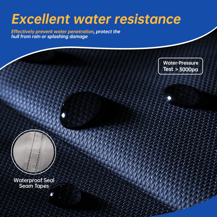 STARRYHEART 12 14 Inch Boat Cover Fabric Waterproof 600D Marine Grade Polyester Canvas Universal Boat Cover