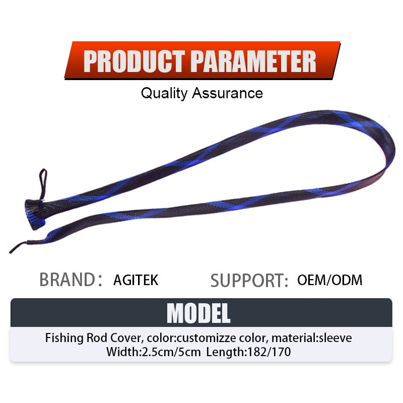 AGITEK Fishing Rod Protection Net Fishing Accessories Casting Braid Line Sleeve Rod Cover Sock Fishing Rod Protector