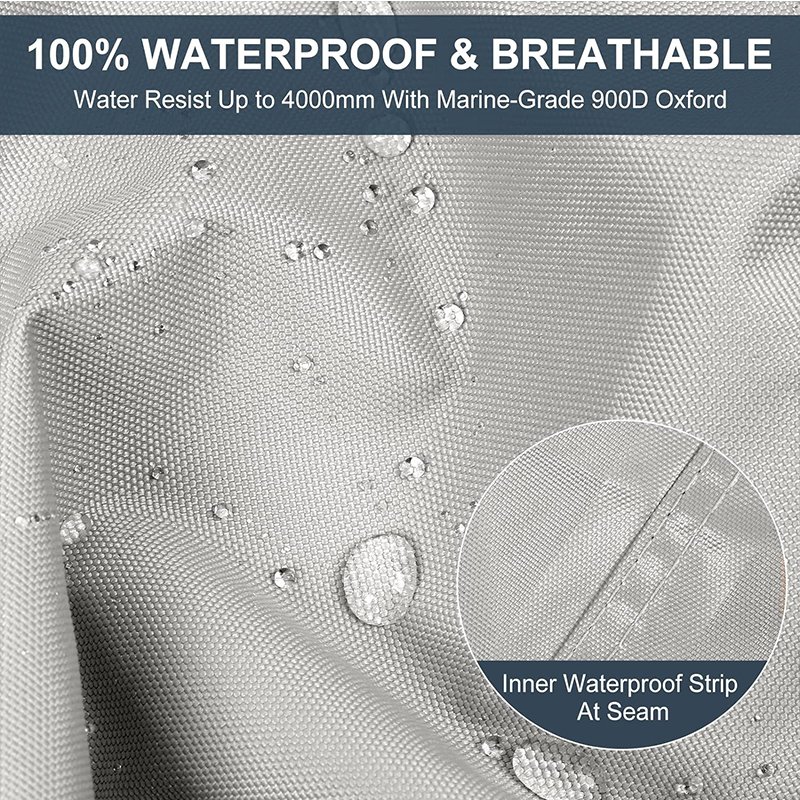 Boat Cover | Covers 100% of the Boat Above the Rub Rail | UV Resistant Marine Heavy Duty Waterproof Boat Cover