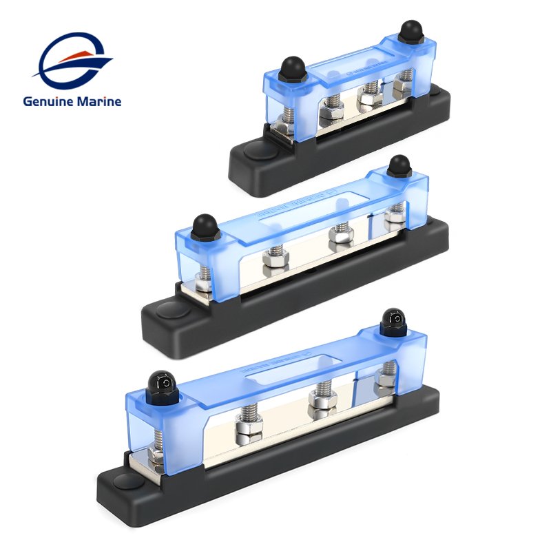 Genuine Marine DC 12v 24v Negative Busbar Car DC Bus Bar Electrical Teminal Junction Block with Cover for Boat Caravan Marine