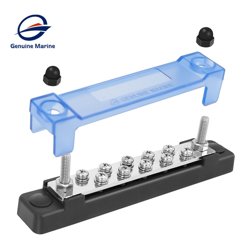 Genuine Marine DC 12v 24v Negative Busbar Car DC Bus Bar Electrical Teminal Junction Block with Cover for Boat Caravan Marine