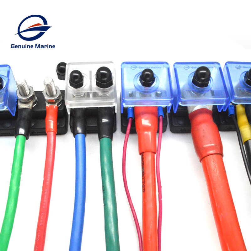 Genuine Marine DC 12v 24v Negative Busbar Car DC Bus Bar Electrical Teminal Junction Block with Cover for Boat Caravan Marine