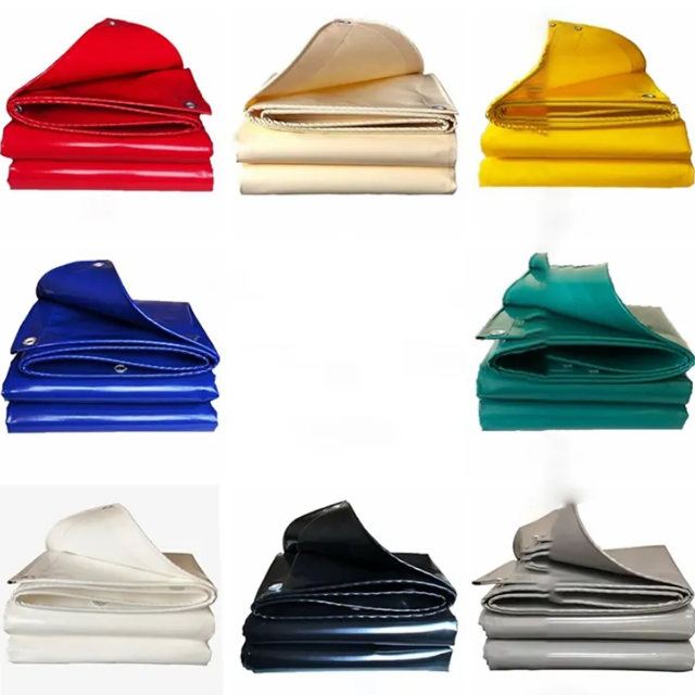 High Quality Customized Heavy-Duty Blue PVC Tarpaulin Cover Waterproof Woven Fabric Truck Car Boat Tent to Export Standards