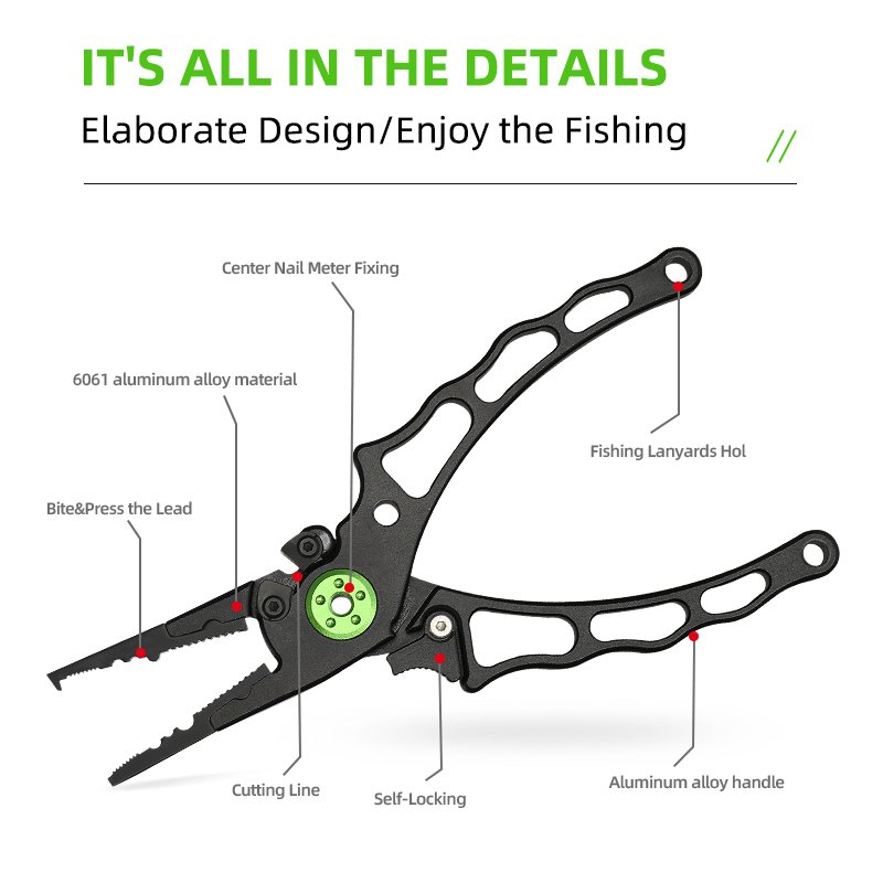 Multi-functional Aluminum Alloy Fish Tongs New Arrive Fishing Plier Accept logo Customization