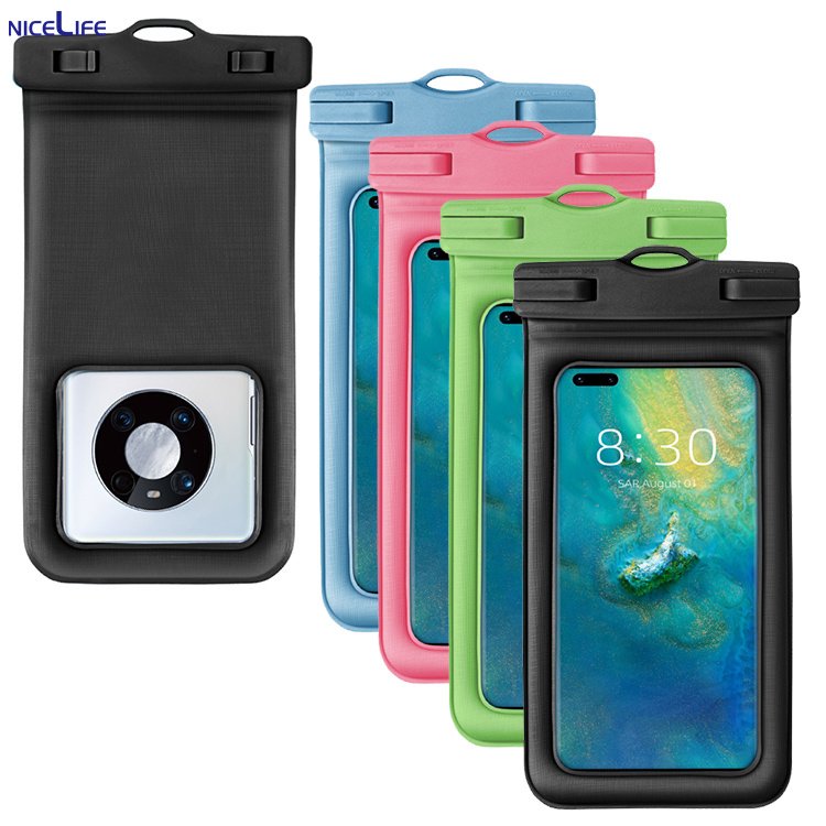 7.2 Inch Floating Waterproof Phone Bag Smartphone Case for Water Sports Drifting Swimming Underwater Use Padded Pouch Cover