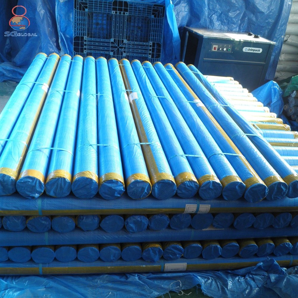 GRS CE Certified Factory Customization Printed Fireproof Waterproof Anti-UV Blue Plastic Tarps Fabric PE Tarpaulin Roll