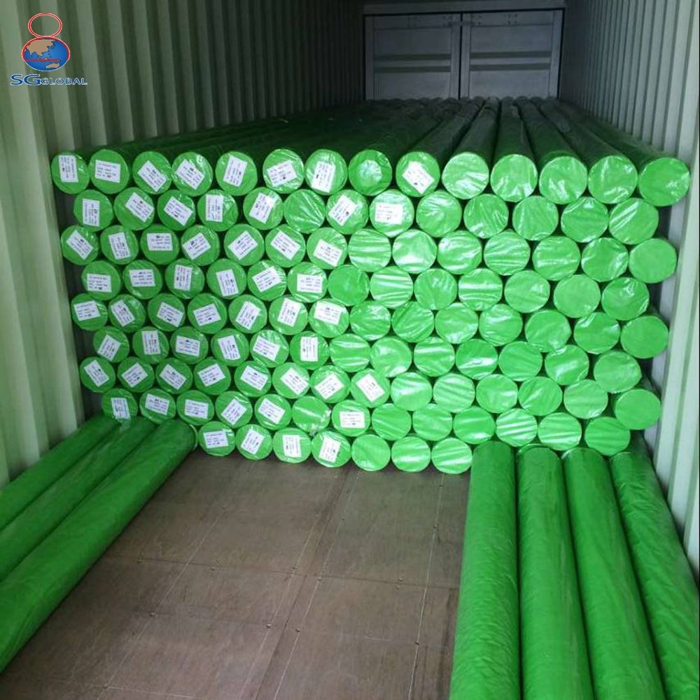 GRS CE Certified Factory Customization Printed Fireproof Waterproof Anti-UV Blue Plastic Tarps Fabric PE Tarpaulin Roll