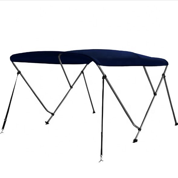 600D 3 Bow Biminii Top Canvas Cover Boot Cover with Frame Waterproof Anti-UV Sun Shade Heavy Duty Boat Roof Canopy Cover