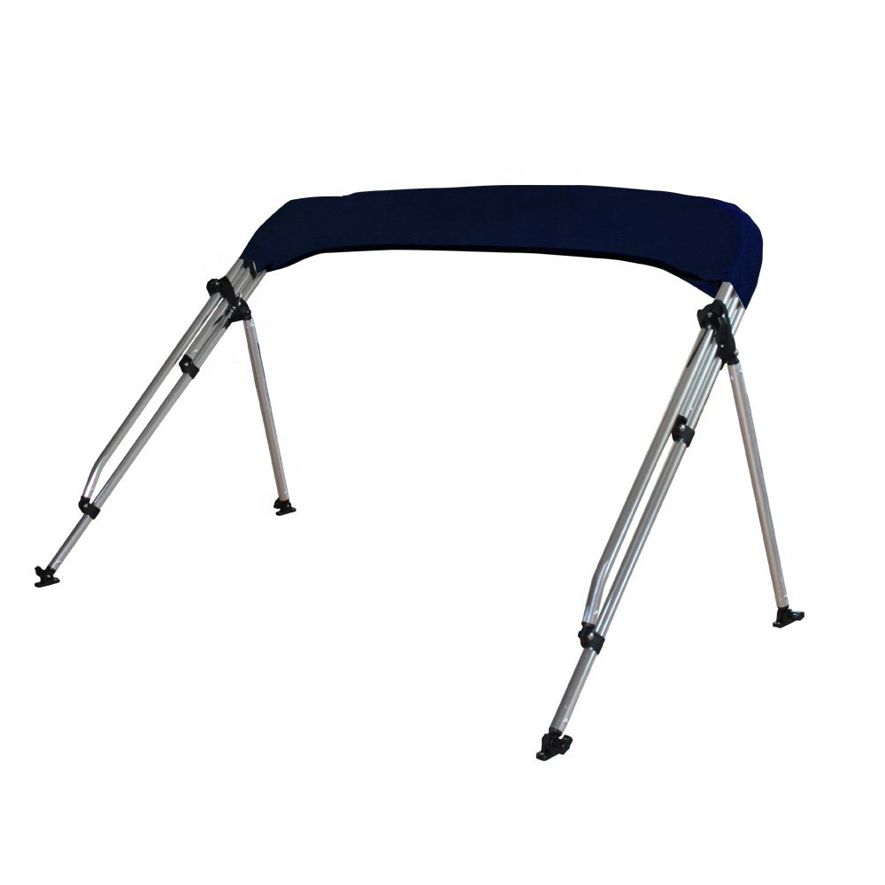 600D 3 Bow Biminii Top Canvas Cover Boot Cover with Frame Waterproof Anti-UV Sun Shade Heavy Duty Boat Roof Canopy Cover