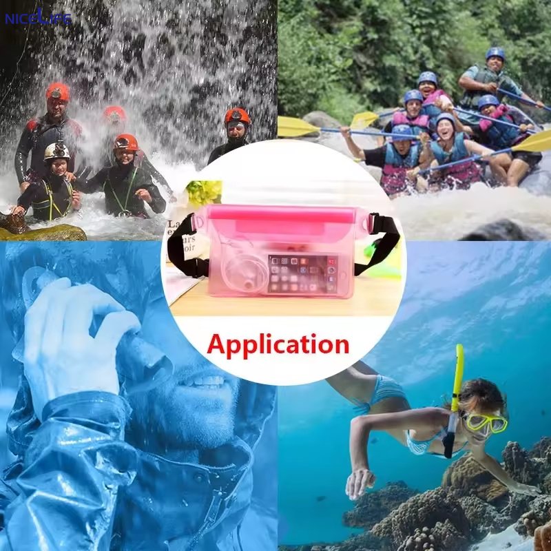 Waterproof Swimming Bag for Ski Drift Diving Underwater Mobile Phone Case Cover Beach Boat Sports Shoulder Waist Pack