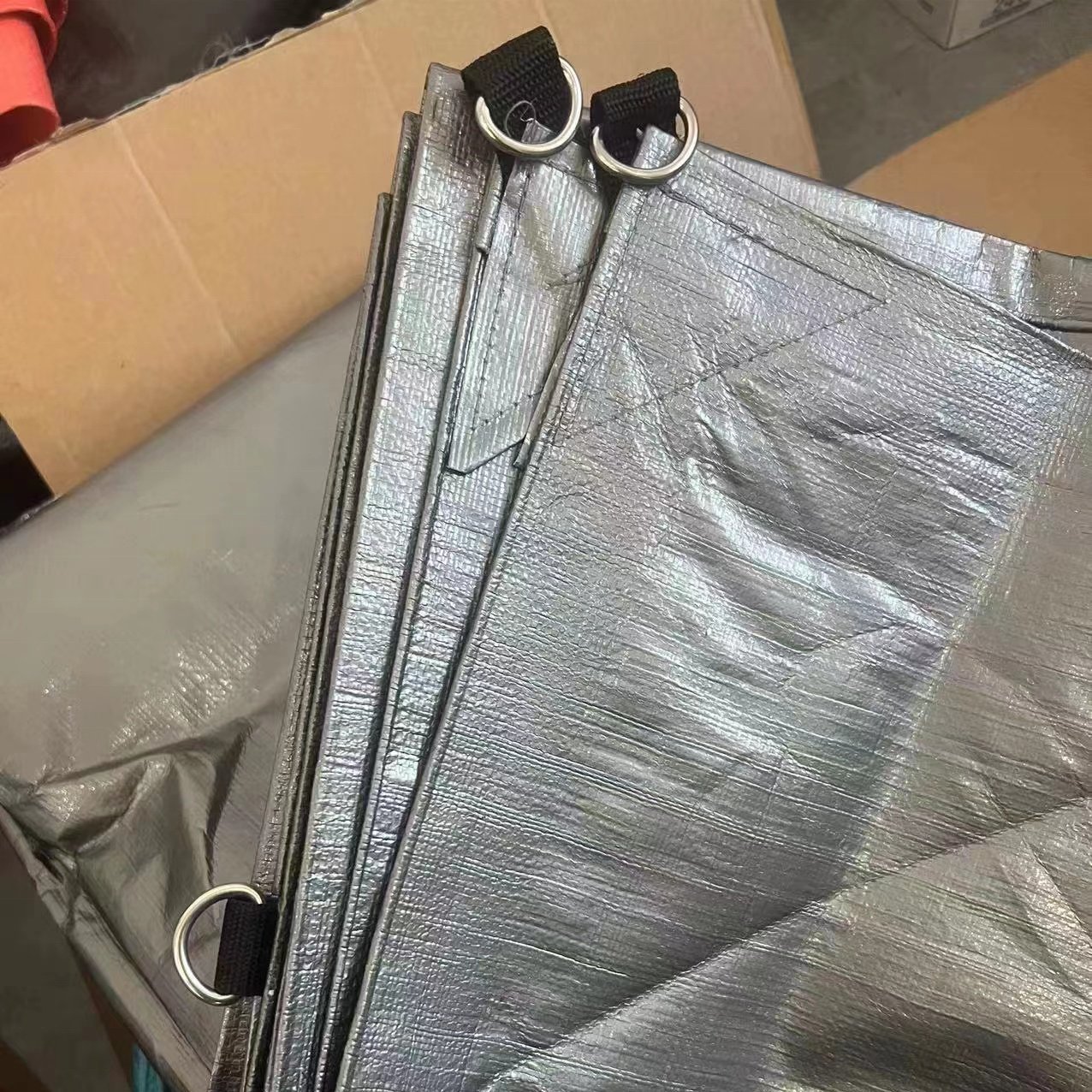 Million 40*40ft 120g Black-silver Cheap Price Waterproof Laminated PE Tarpaulin Sheet for Car Truck Boat Cover