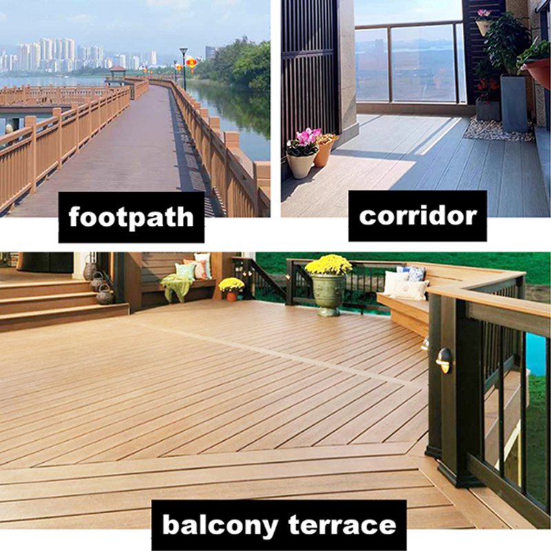 DBDMC Deck Balcony Waterproof Outdoor DIY WOOD Floor Deck Tile Wooden Floor Tiles Decking Tiles