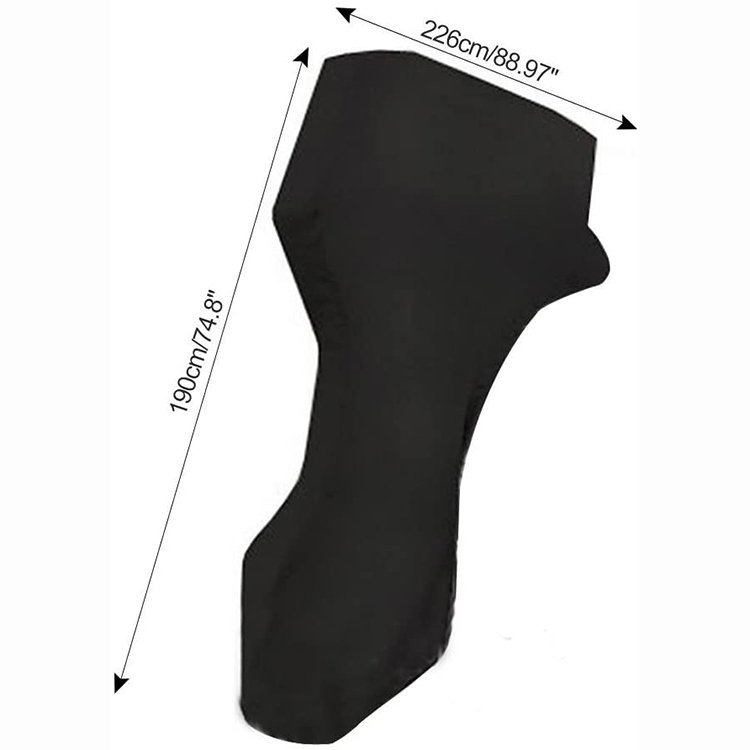 Custom 6-15 HP Motor Waterproof 600D Black Boat Full Outboard Engine Covers Waterproof Boat Cover