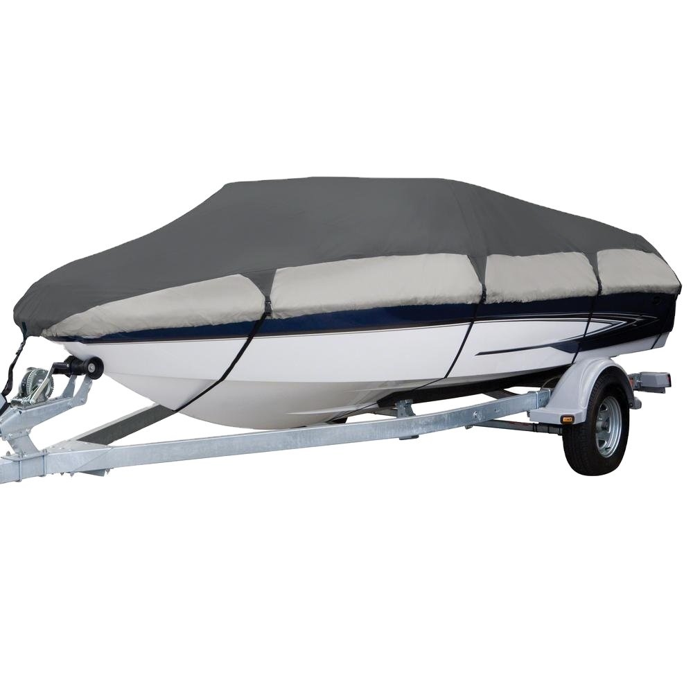 HIFUN Waterproof Canvas Boat Cover 600D Fabric UV Protection Customizable Size Boat Cover