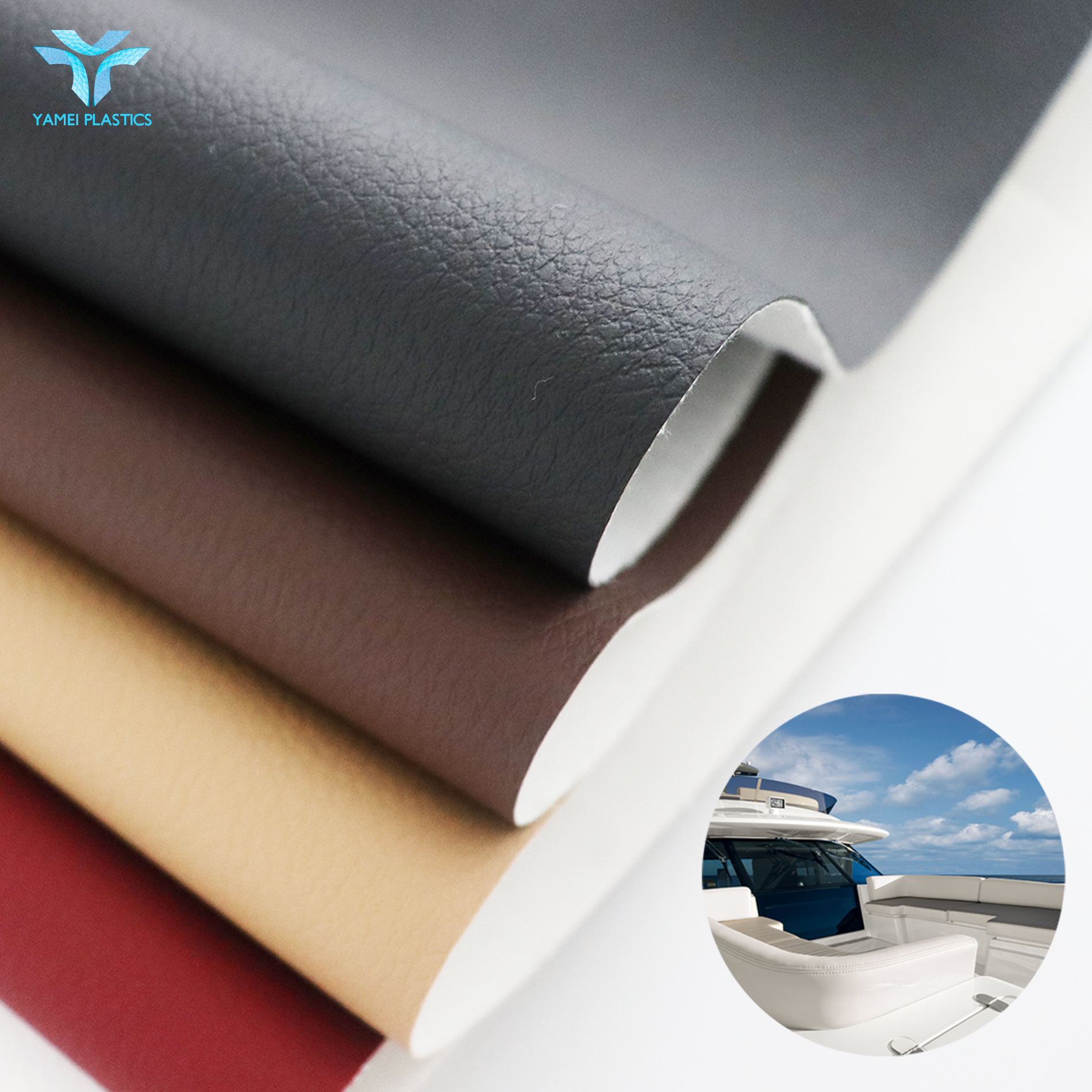 Marine Vinyl Fabric Sofa Leather Artificial Synthetic PVC Leather Vinyl Fabric for Upholstery UV Resistance Flame Retardancy