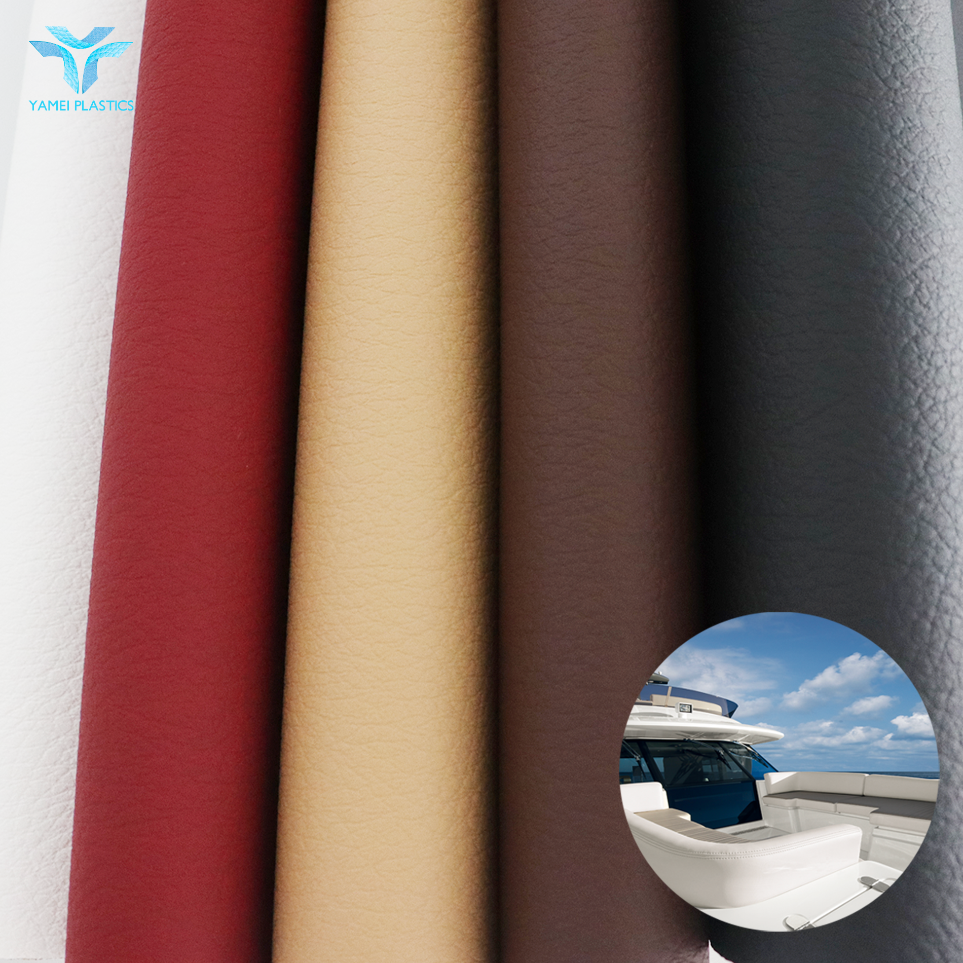 Marine Vinyl Fabric Sofa Leather Artificial Synthetic PVC Leather Vinyl Fabric for Upholstery UV Resistance Flame Retardancy