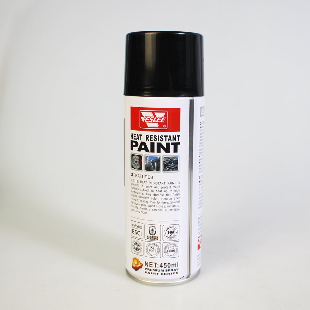 Professional Waterproof Strong Covering Black Paint Spray 200/300/400/600 Degree Heat Resistant Liquid Coating for Boat Paint