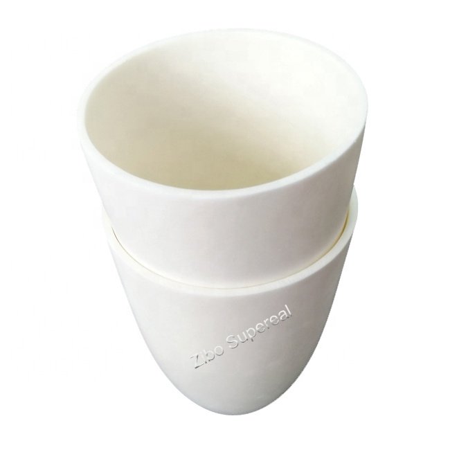 Arc Alumina Ceramic Crucible Container With Cover for Industrial Laboratory Melting