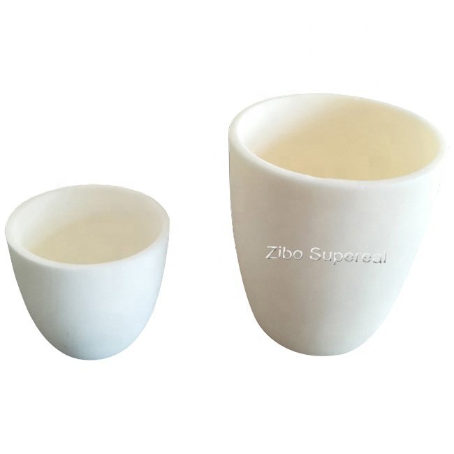 Arc Alumina Ceramic Crucible Container With Cover for Industrial Laboratory Melting