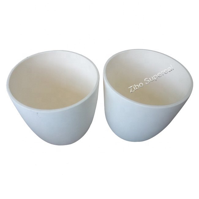 Arc Alumina Ceramic Crucible Container With Cover for Industrial Laboratory Melting