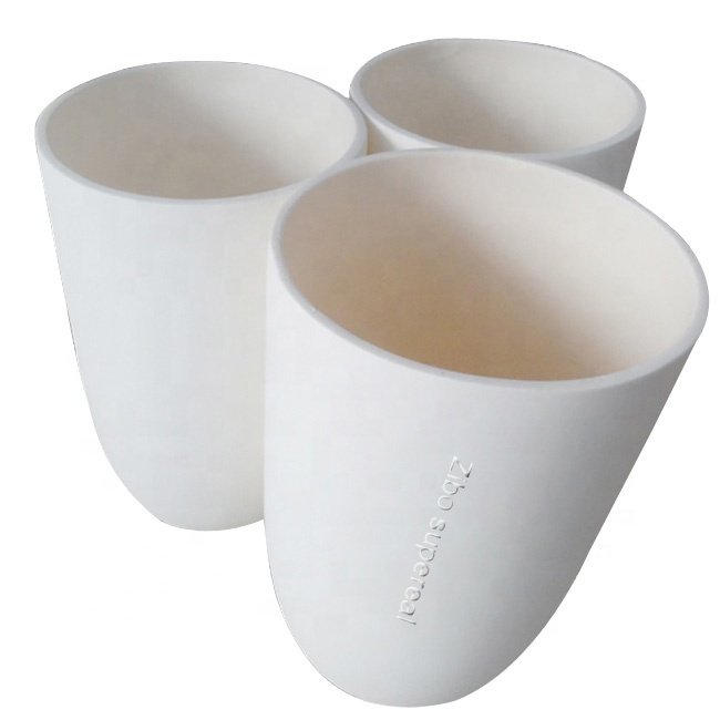 Arc Alumina Ceramic Crucible Container With Cover for Industrial Laboratory Melting