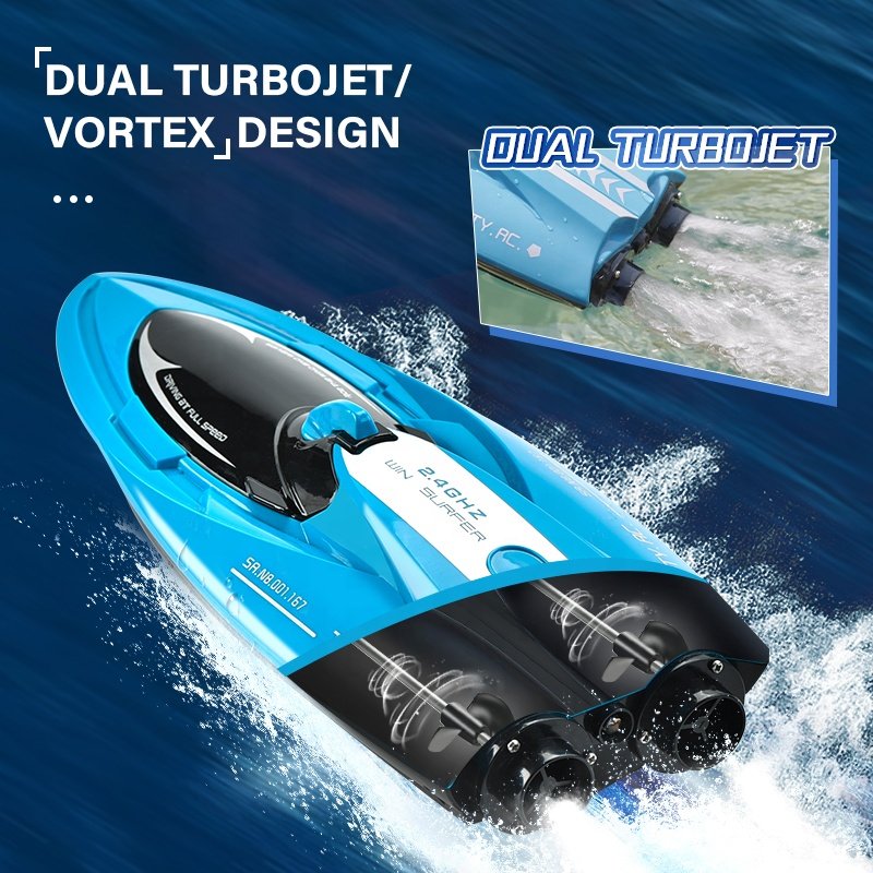 2.4g Rc Racing Boat Speedboat Waterproof Cover protection Boat Toys for Adults and Kids