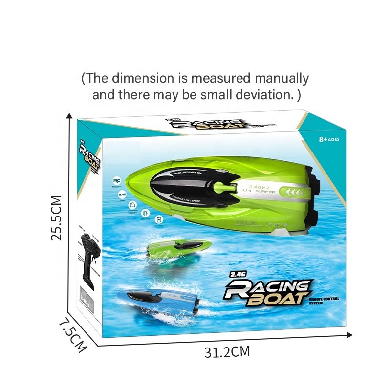 2.4g Rc Racing Boat Speedboat Waterproof Cover protection Boat Toys for Adults and Kids