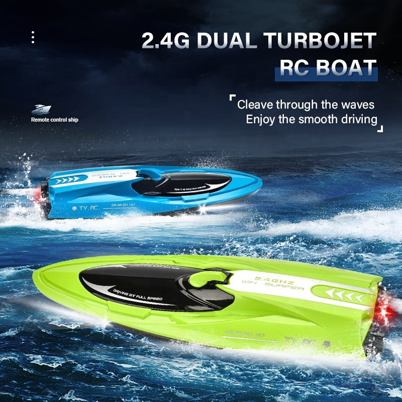 2.4g Rc Racing Boat Speedboat Waterproof Cover protection Boat Toys for Adults and Kids