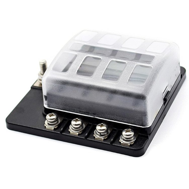 8 Way Fuse Box Blade Fuse Block With LED for Automotive Car Marine Boat