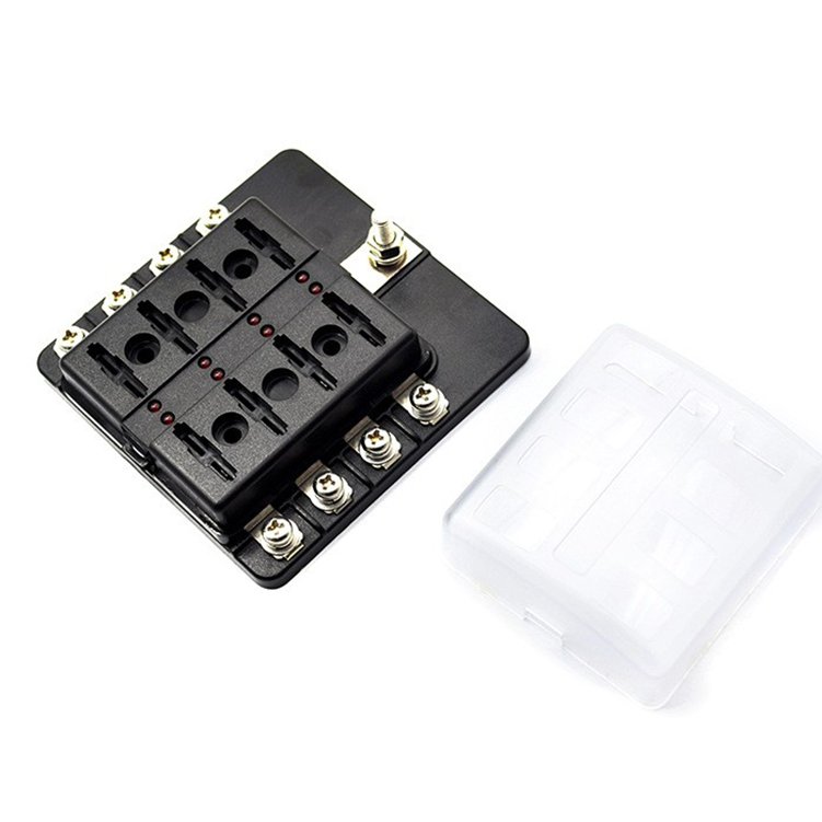 8 Way Fuse Box Blade Fuse Block With LED for Automotive Car Marine Boat